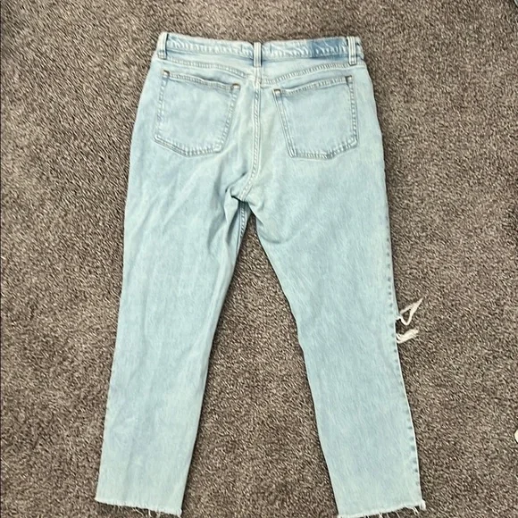 Light Blue Distressed Women's Jeans - Picture 4 of 4